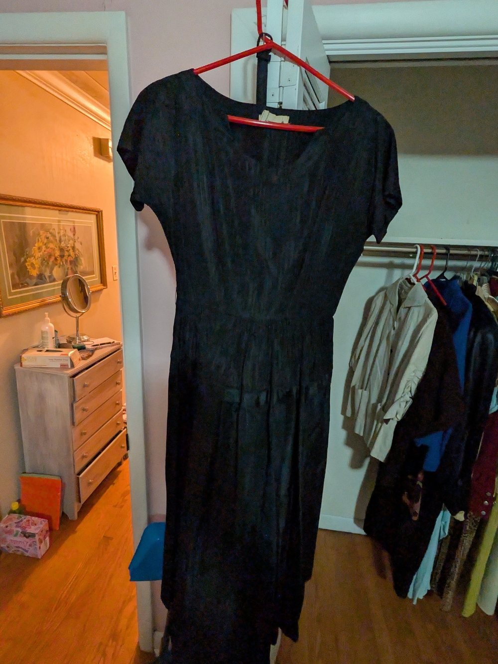 Classic Black Women's Short-Sleeve Dress